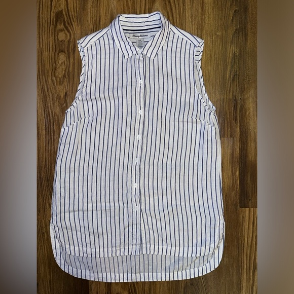 Tommy Bahama Coastalina Cabana Stripe Sleeveless Shirt size S - Picture 8 of 14